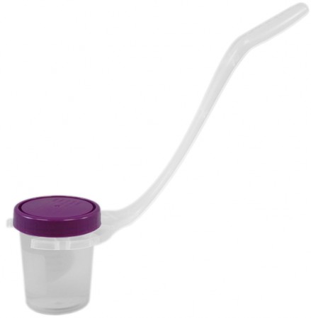 Therapak #740100 CareFull Catch device shown with 120 mL container 