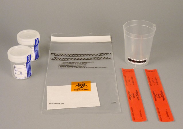 Dual specimen drug testing kit 
